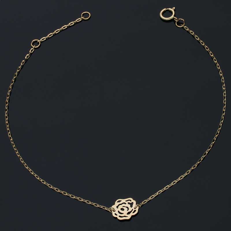 Gold Flower Shaped Bracelet 18KT - FKJBRL18KU1029