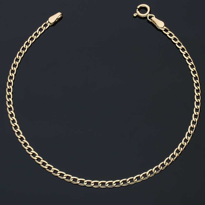 Gold Curb Bracelet 18KT - FKJBRL18KU1032