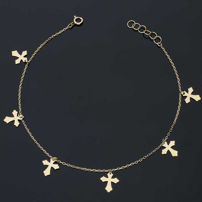 Gold Cross Bracelet 18KT - FKJBRL18KU1034