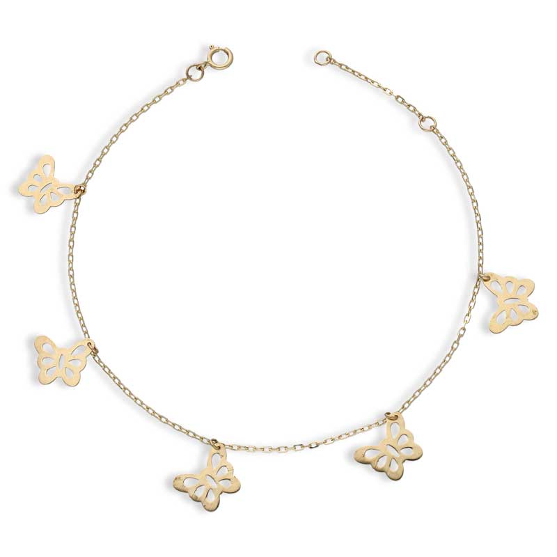 Gold Butterflies Bracelet 18KT - FKJBRL18KU1035