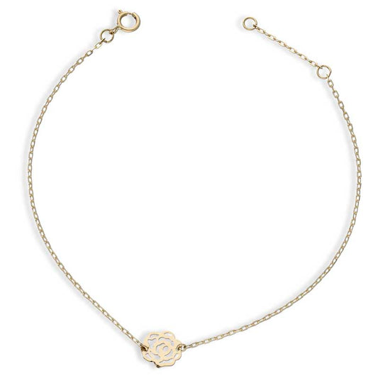 Gold Flower Shaped Bracelet 18KT - FKJBRL18KU1029