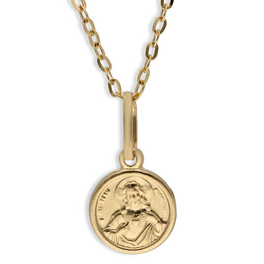 Gold Necklace (Chain with Jesus Christ Pendant) 18KT - FKJNKL18KU1091