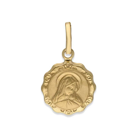 Gold Mother Mary Pendant 18KT - FKJPND18KU1094