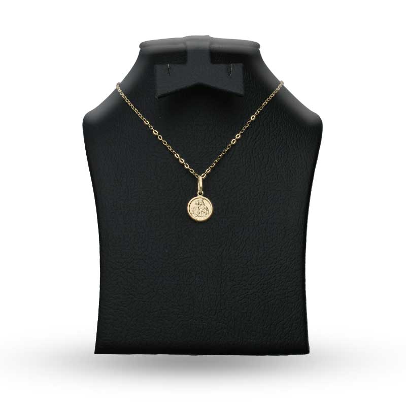 Gold Necklace (Chain with Jesus Christ Pendant) 18KT - FKJNKL18KU1093