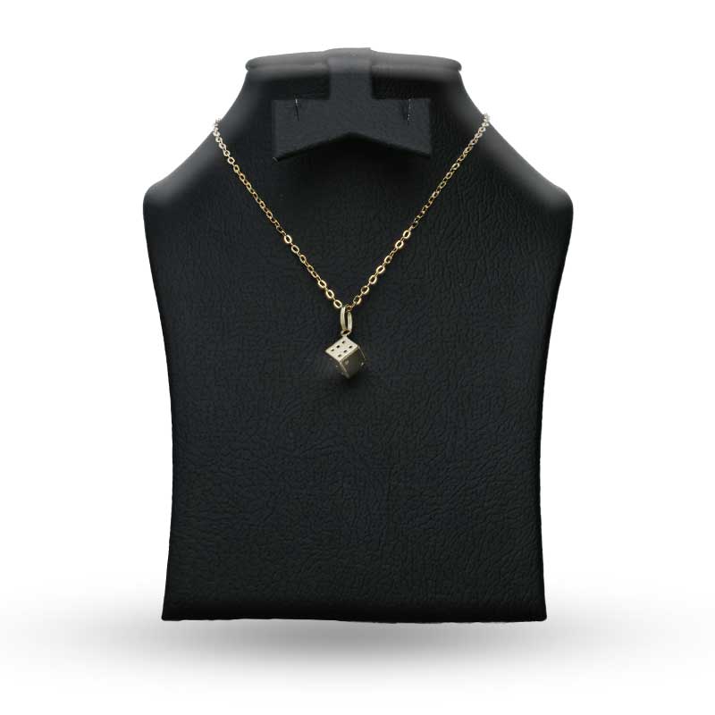 Gold Necklace (Chain with Dice Pendant) 18KT - FKJNKL18KU1098