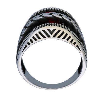 Sterling Silver 925 Men's Solitaire Ring - FKJRNSLU2041