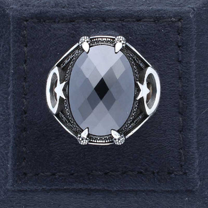 خاتم سوليتير من الفضة الإسترليني عيار ٩٢٥ للرجال - FKJRNSLU925