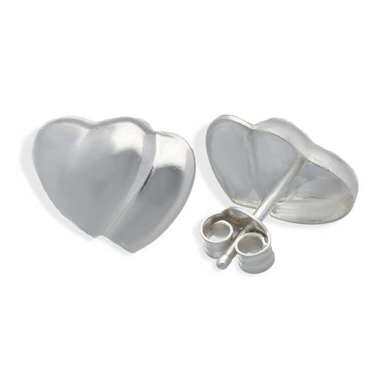 أقراط فضة إسترليني عيار ٩٢٥ بقلوب مزدوجة - FKJERNSLU925