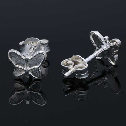 Sterling Silver 925 Butterfly Stud Earrings - FKJERNSLU3109