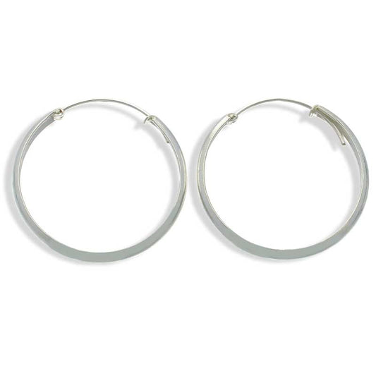 Sterling Silver 925 Hoop Earrings - FKJERNSLU3121