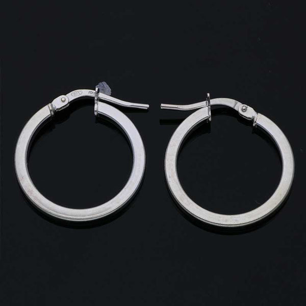 Sterling Silver 925 Clip On Hoop Earrings - FKJERNSLU3120