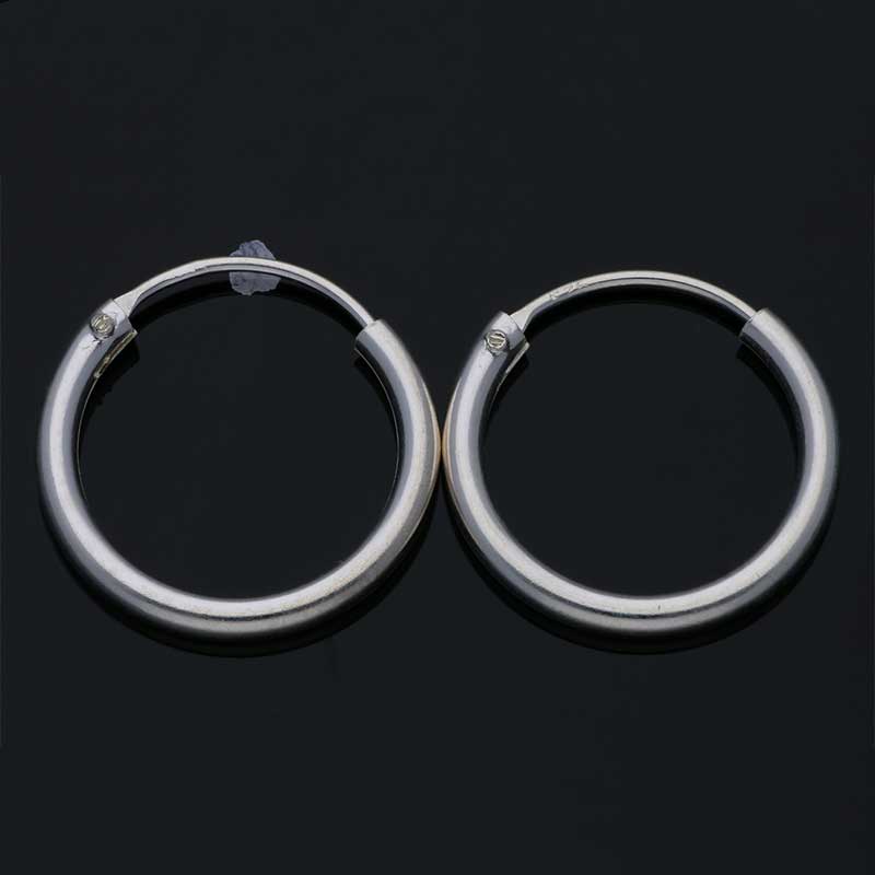 Sterling Silver 925 Hoop Earrings - FKJERNSLU3117