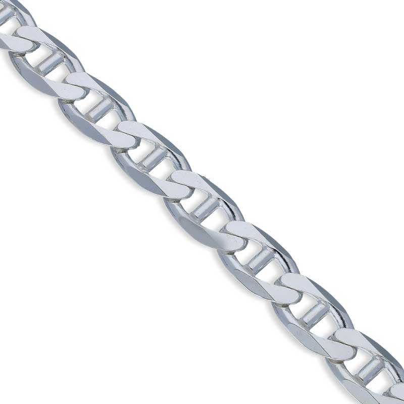 Sterling Silver 925 Men's Toned Link Bracelet - FKJBRLSLU1040