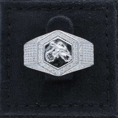 خاتم رجالي من الفضة الإسترليني عيار 925 على شكل نسر - FKJRNSLU2064