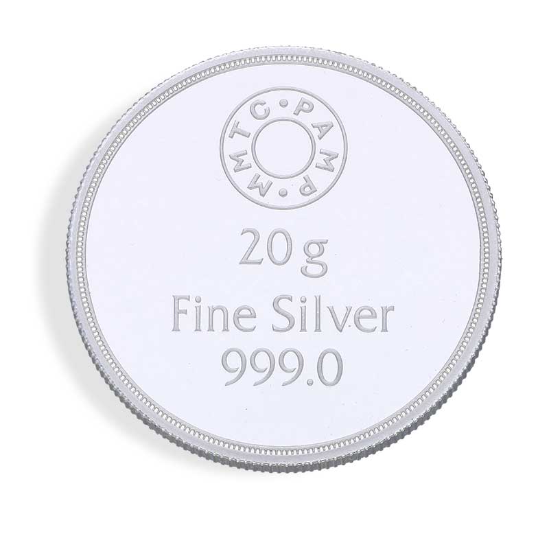 Silver 20 Grams Pamp Rose Coin in Fine 999 Silver - FKJCONSLU4003