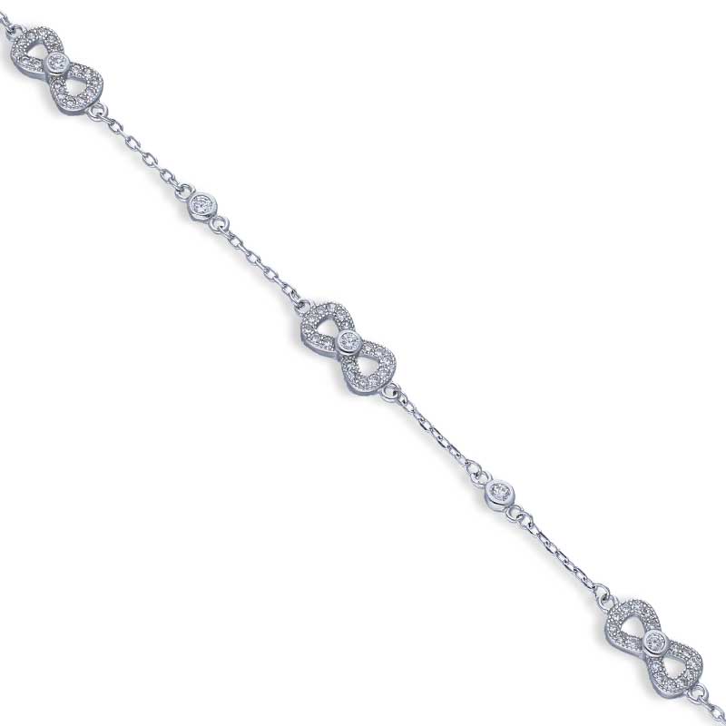 Sterling Silver 925 Infinity Bracelet - FKJBRLSLU1055