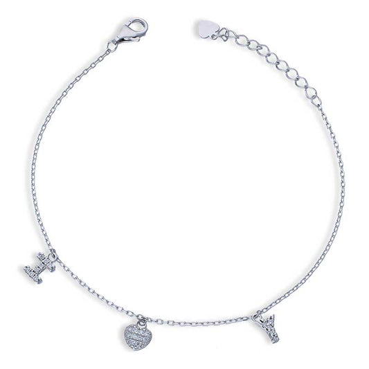 Sterling Silver 925 Charm Bracelet - FKJBRLSLU1056