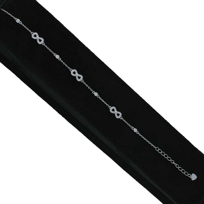 Sterling Silver 925 Infinity Bracelet - FKJBRLSLU1055