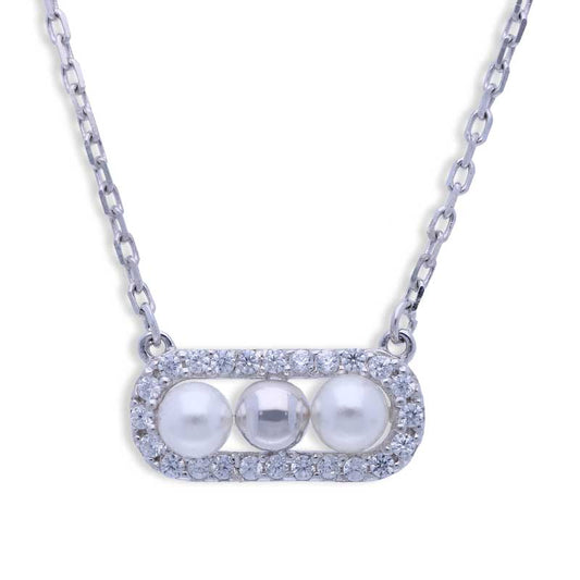 Sterling Silver 925 Balls Necklace - FKJNKLSLU1107