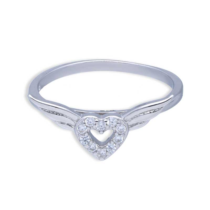Sterling Silver 925 Heart Shaped Ring - FKJRNSLU2069