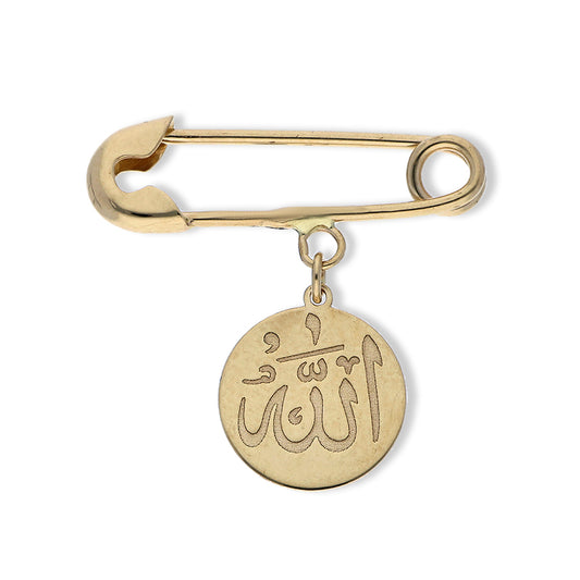 Gold Allah Brooch 18KT - FKJBRCH4000