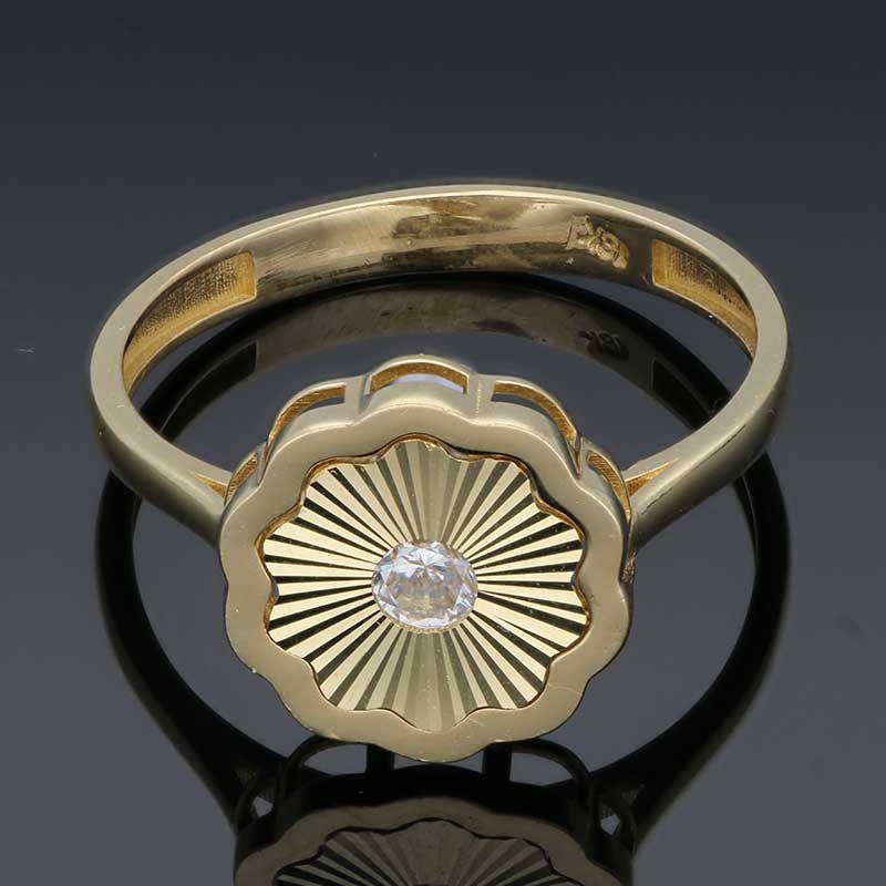 Buy Gold Flower Shaped Ring 18KT from FKJewellers FKJRN18KU2083