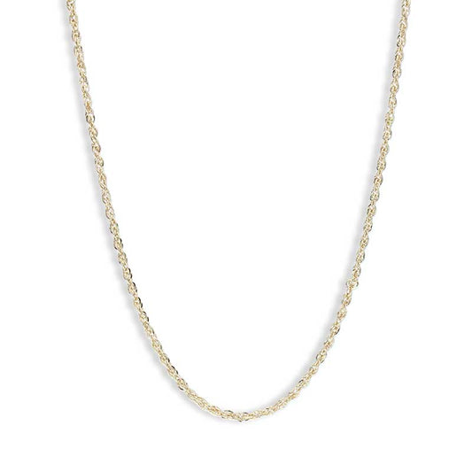 Gold 16 Inches Rope Chain 18KT - FKJCN18KU3005