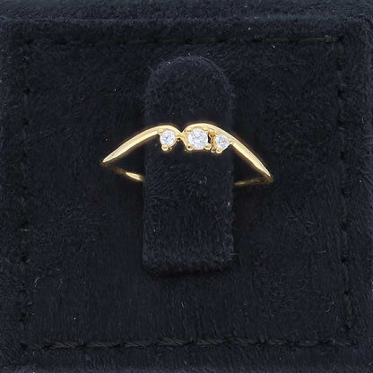 Gold Solitaire Ring 18KT - FKJRN18KU2089