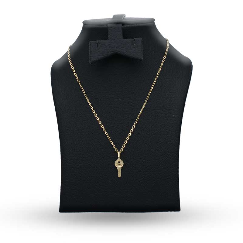 Gold Necklace (Chain with Key Pendant) 18KT - FKJNKL18KU1116