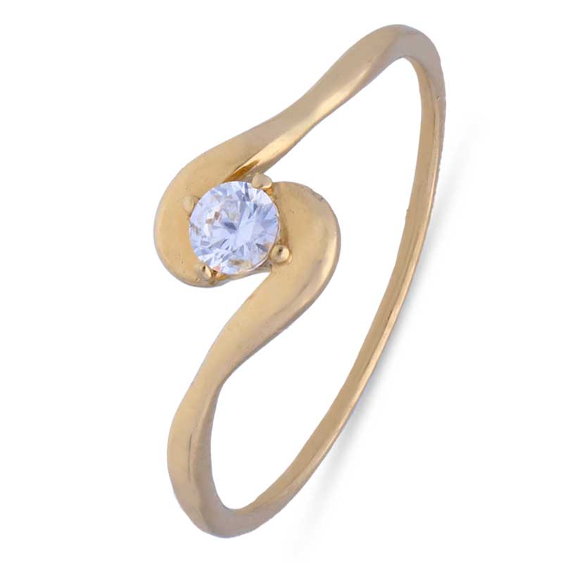 Gold Solitaire Ring 18KT - FKJRN18KU2008