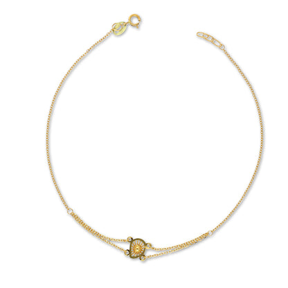 Gold Pear Bracelet 21KT - FKJBRL21KU1010