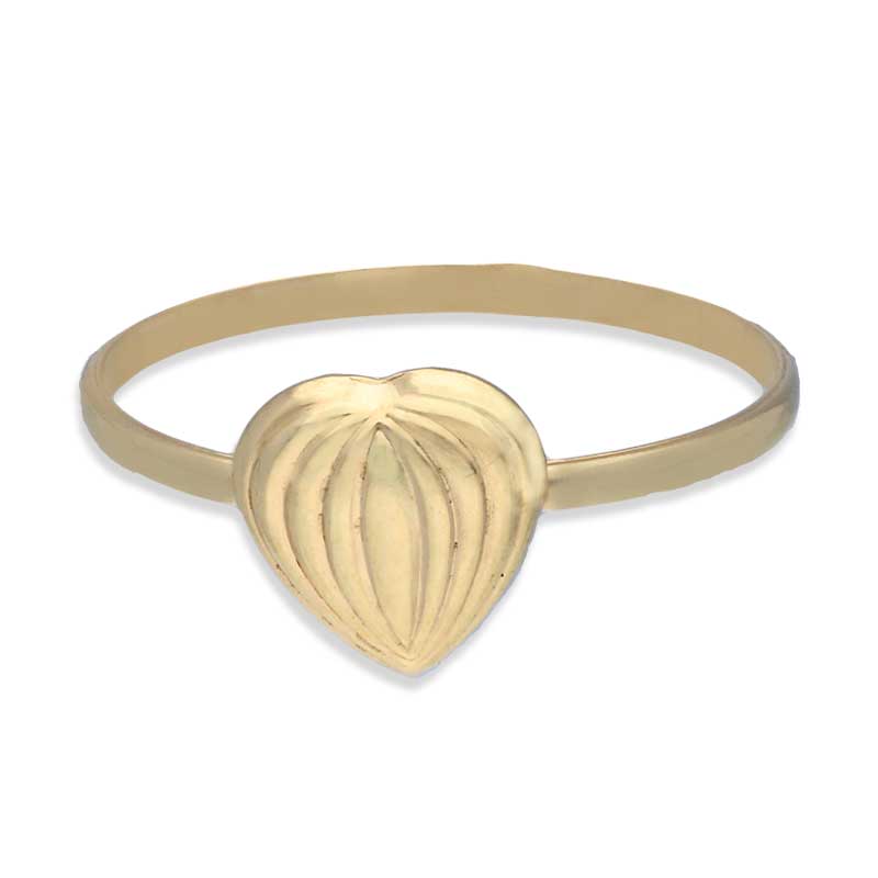 Gold Heart Shaped Ring 18KT - FKJRN18KU2009