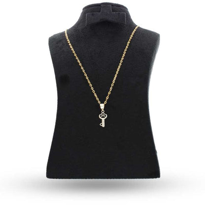 Gold Necklace (Chain with Key Pendant) 18KT - FKJNKL18KU1042