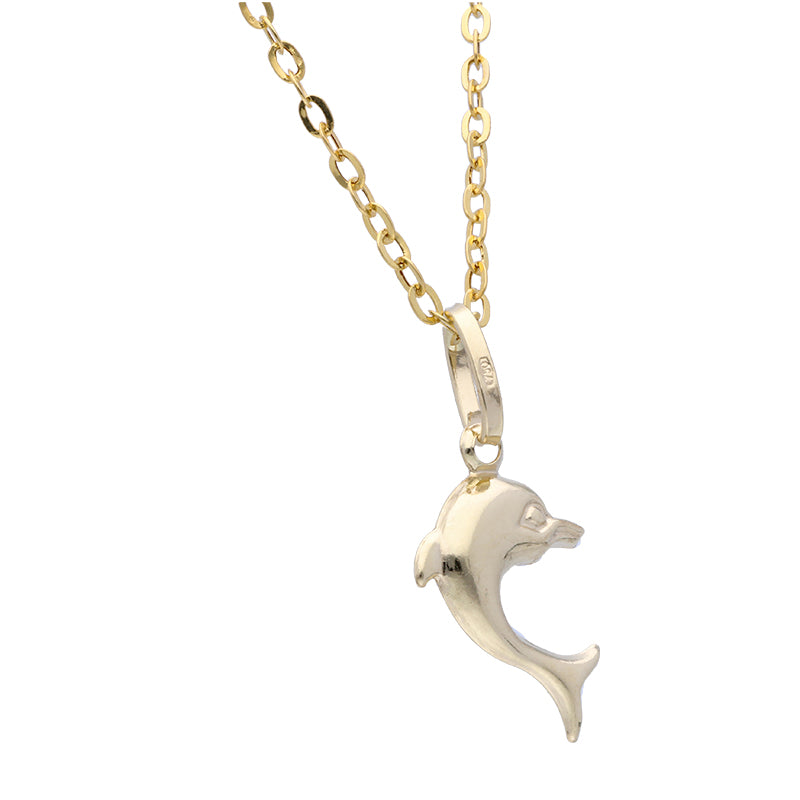 Gold Necklace (Chain with Dolphin Pendant) 18KT - FKJNKL18KU1060