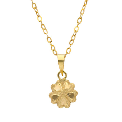 Gold Necklace (Chain with Flower Pendant) 18KT - FKJNKL18KU1058