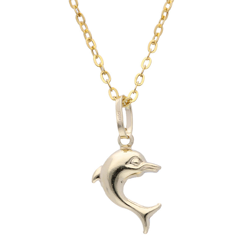 Gold Necklace (Chain with Dolphin Pendant) 18KT - FKJNKL18KU1060