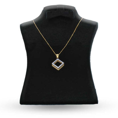 Gold Necklace (Chain with Rhombus Pendant) 18KT - FKJNKL18KU1070