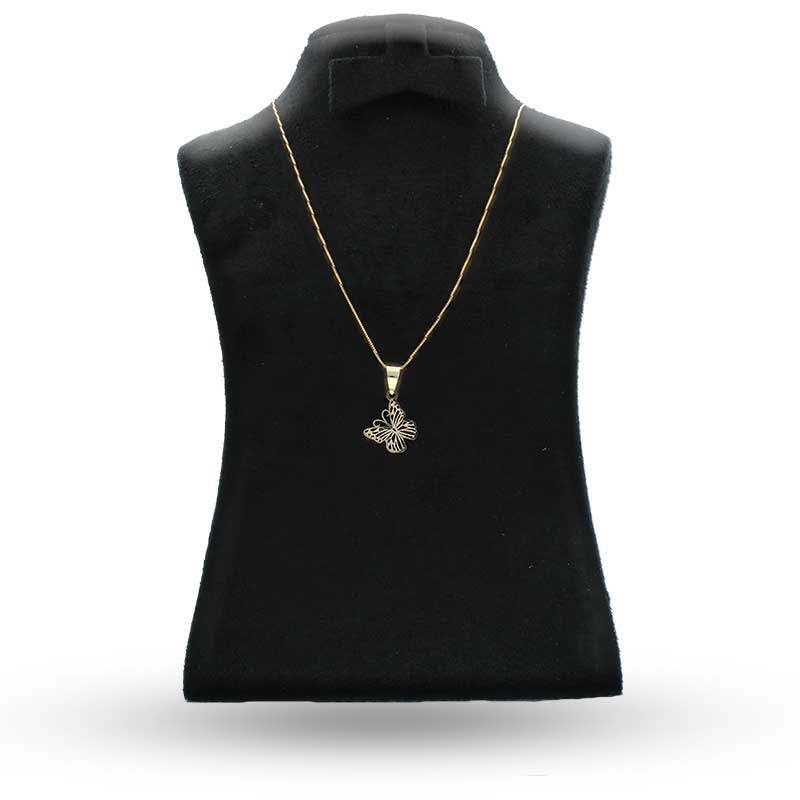 Gold Necklace (Chain with Butterfly Pendant) 18KT - FKJNKL18KU1068