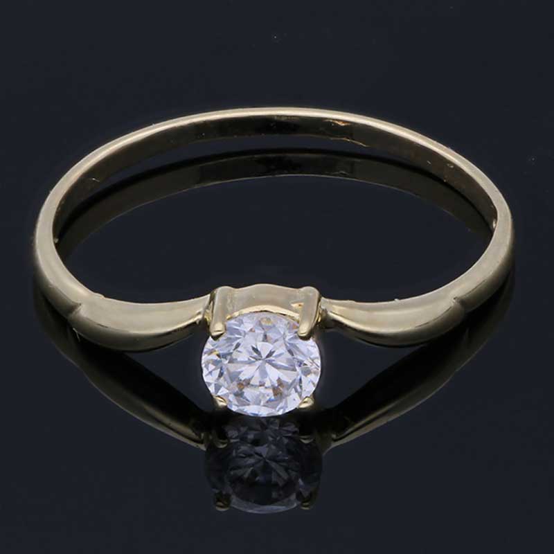 Gold Solitaire Ring 18KT - FKJRN18KU2003