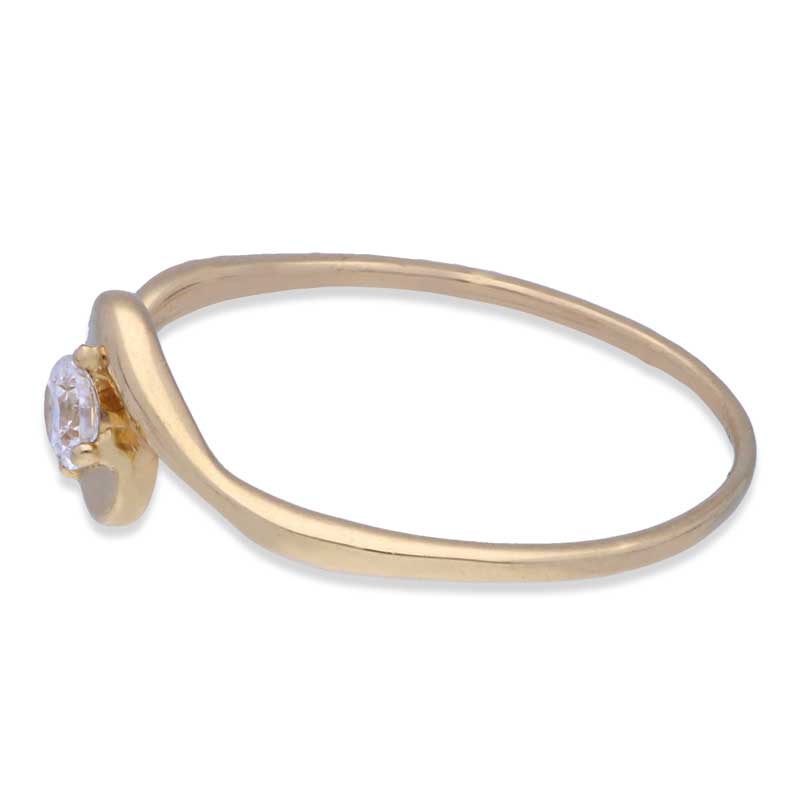 Gold Solitaire Ring 18KT - FKJRN18KU2008