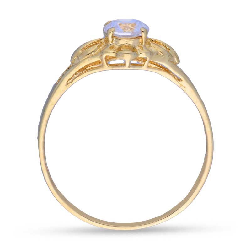 Gold Solitaire Ring 18KT - FKJRN18KU2002