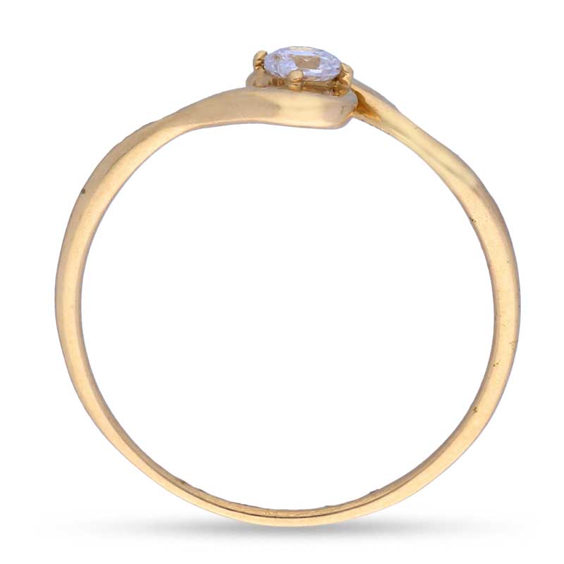 Gold Solitaire Ring 18KT - FKJRN18KU2008