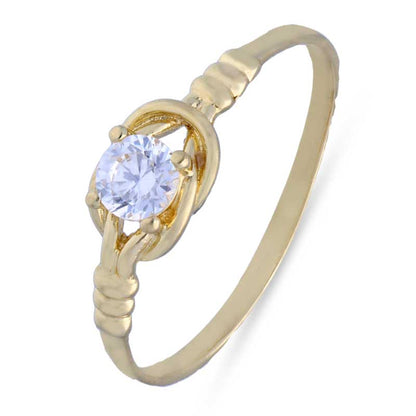 Gold Solitaire Ring 18KT - FKJRN18KU2004