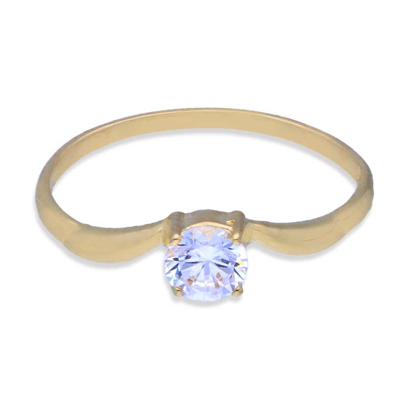 Gold Solitaire Ring 18KT - FKJRN18KU2003