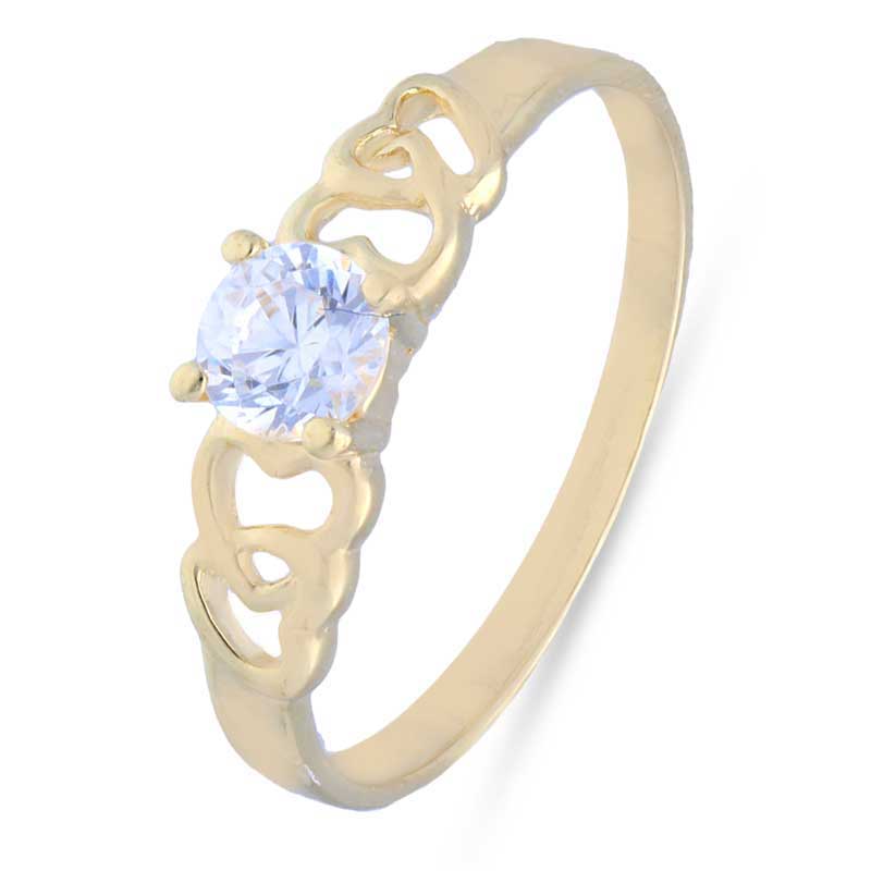 Gold Solitaire Ring 18KT - FKJRN18KU2001