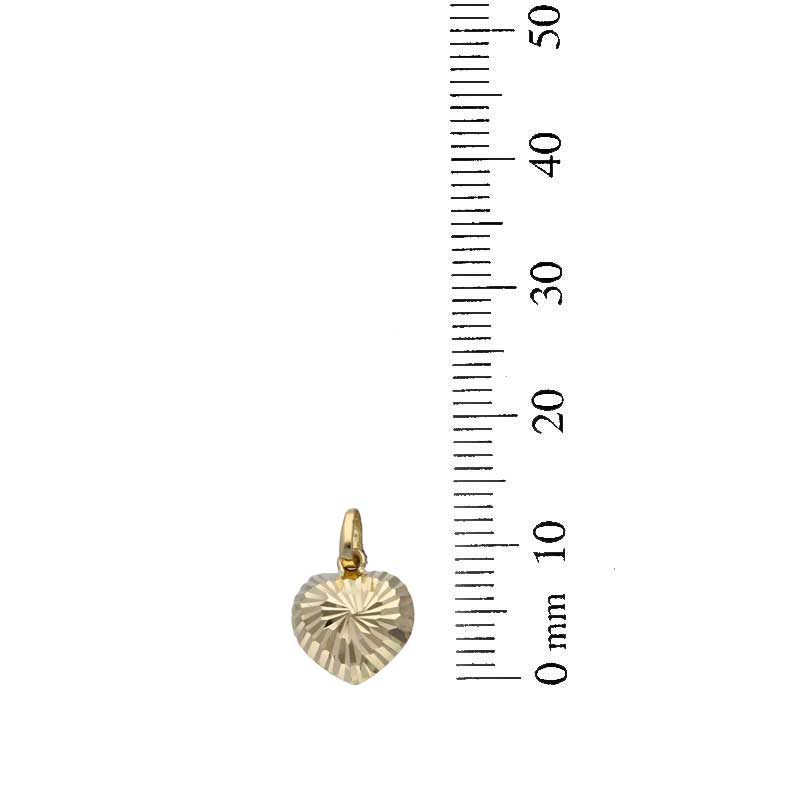 Gold Heart Shaped Pendant Set (Necklace and Earrings) 18KT - FKJNKLST18KU2008