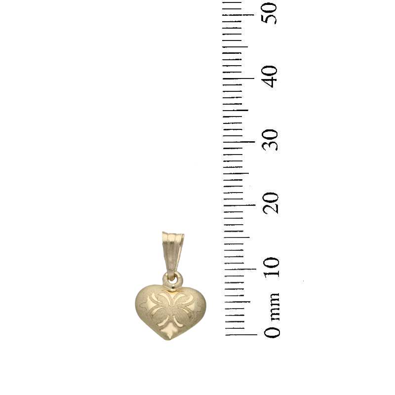 Gold Heart Shaped Pendant Set (Necklace and Earrings) 18KT - FKJNKLST18KU2001