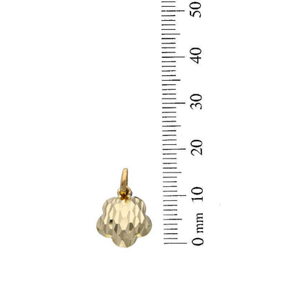 Gold Flower Shaped Pendant Set (Necklace and Earrings) 18KT - FKJNKLST18KU2011