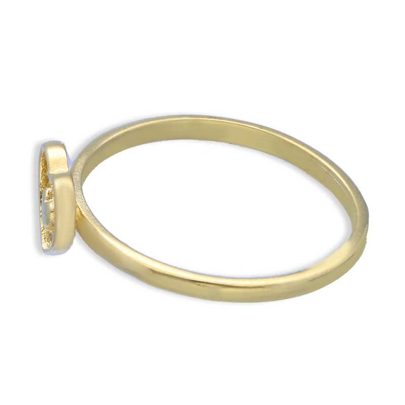 Gold Heart Shaped Ring 18KT - FKJRN18KU2016
