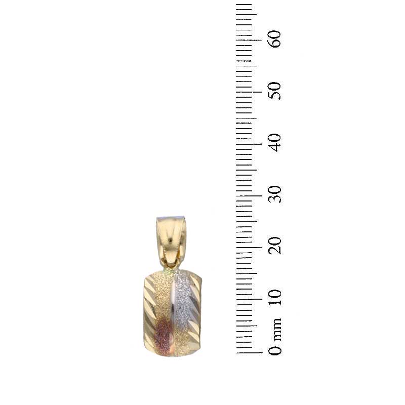 طقم قلادة ذهب ثلاثي الألوان (عقد وأقراط) 18 قيراط - FKJNKLST18KU2014